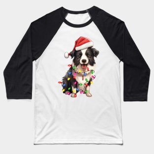 Christmas Border Collie Baseball T-Shirt